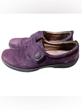 NWOT-Women's Purple Suede Slip-On Comfort Shoes By Hotter- Size 8.5